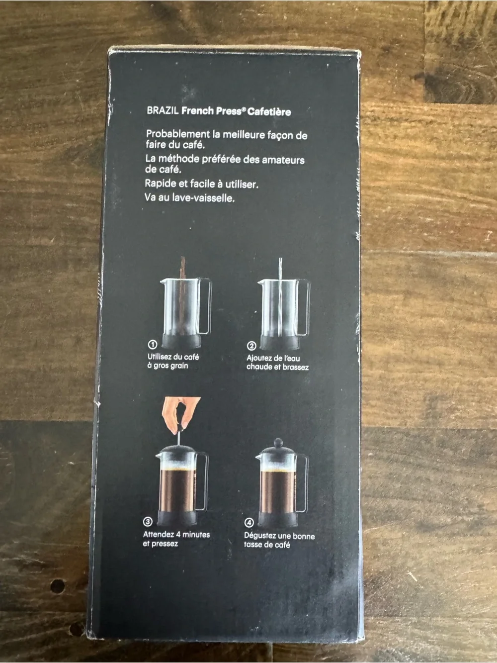 Bodum Brazil French Press Coffee Maker - Black w/ clear glass